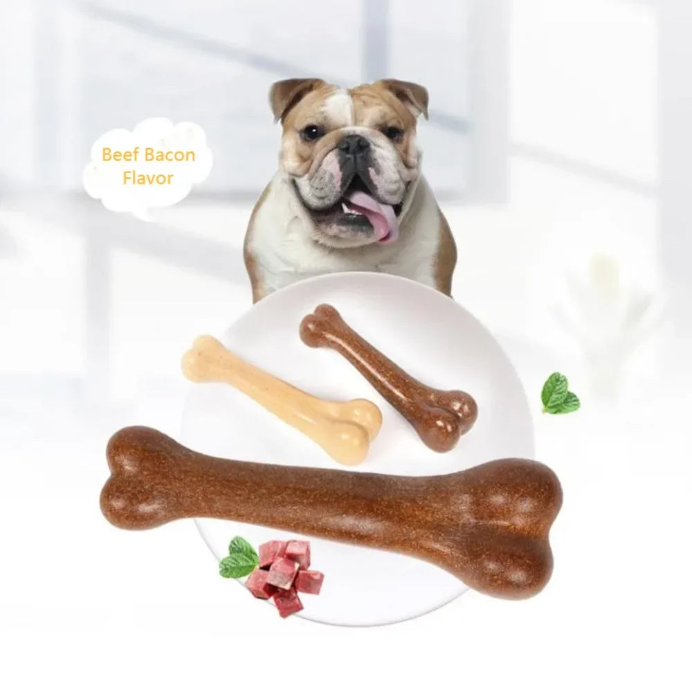 Dog Bone Chews Nearly Indestructible Natural Non Toxic Anti Bite Puppy Toys For All Dogs Dental Care