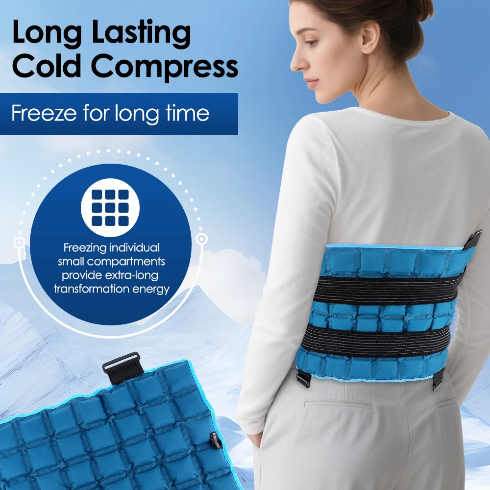 PastSky Ice Pack for Back Shoulders Reusable Water Cushion Pad