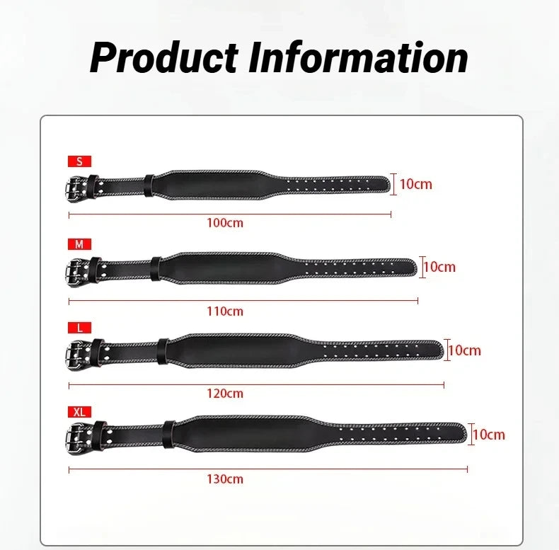 High-Con Concerned PU Leather Waist Support Weightlifting Belt