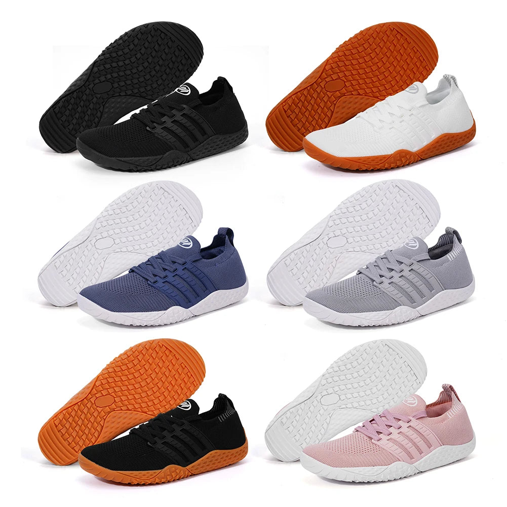 Unisex Barefoot Shoes Wide Toe Cross Trainer Mesh Outdoor Sneakers