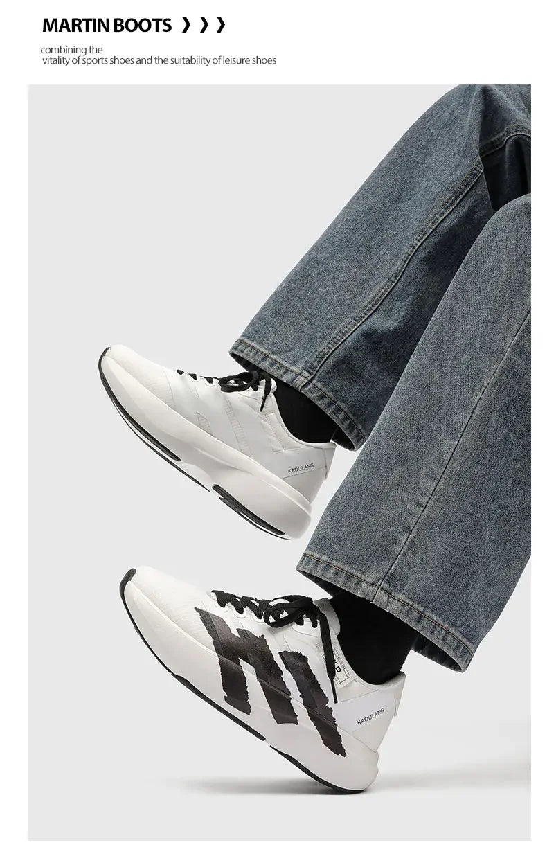 YUYIN Men's Winter Running Shoes Breathable Anti Slip Sneakers