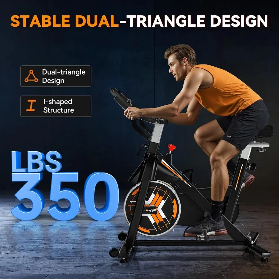 Exercise Bike Stationary For Home Use With Silent Belt Drive