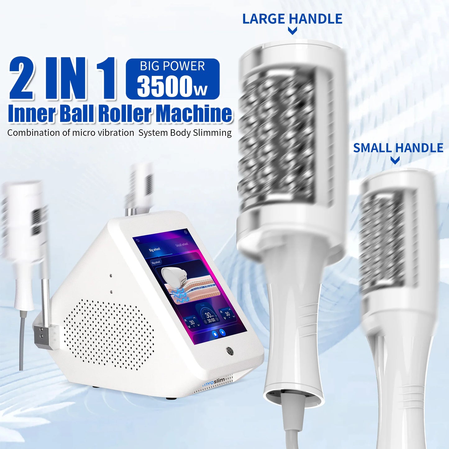 MYOSLIM 6500W 200HZ  Roller Slimming Cellulite Reduction Inner Ball Roller 360 Degree Infrared Vacuum Roller Massage Beauty