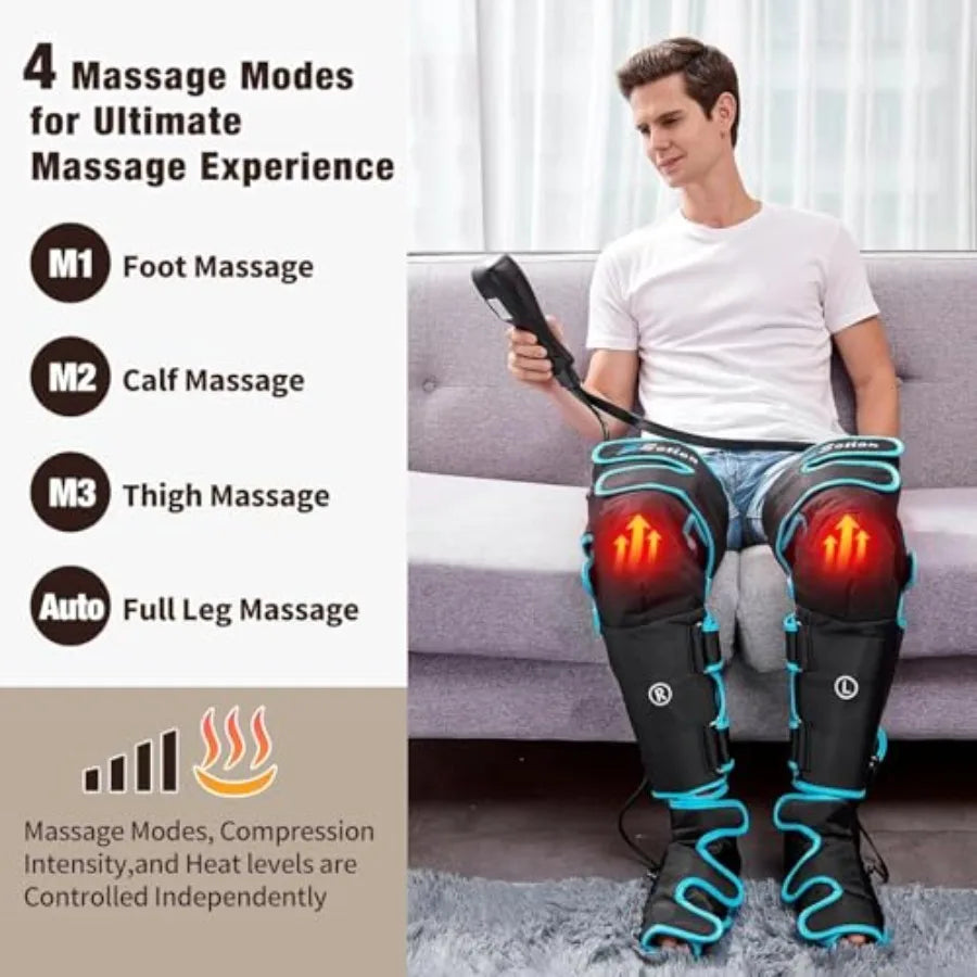 LeG Air Compression Leg Massager With Heat For Pain Relief