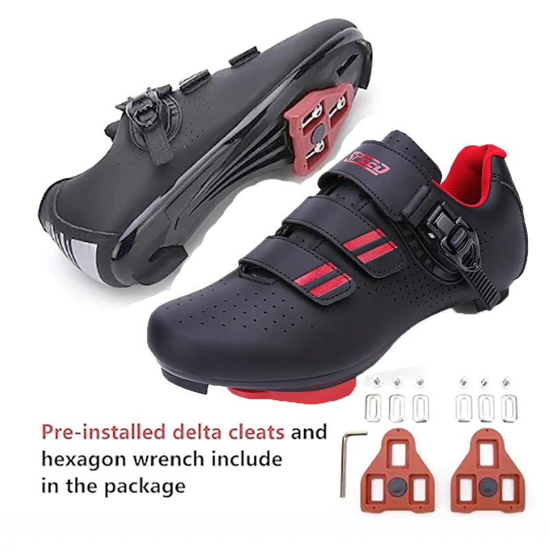 Mens Cycling Shoes For Peloton Pedals Preinstalled Look Delta Cleats