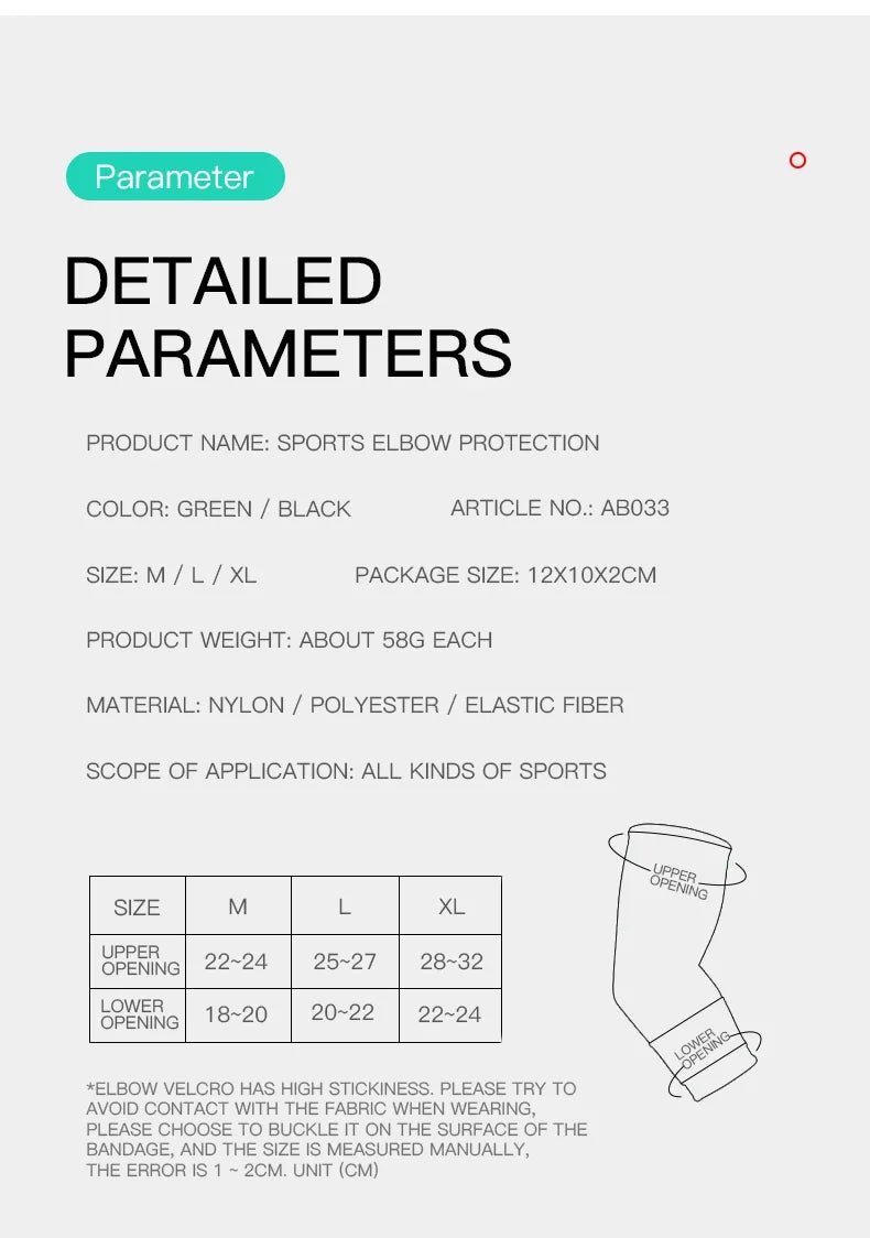 Elbow Support Elastic Arm Sleeve For Gym Fitness Nylon Protective Pad Sweat Absorption Basketball