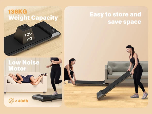None Treadmill 2.5HP Home Use Walking Running Machine With LCD