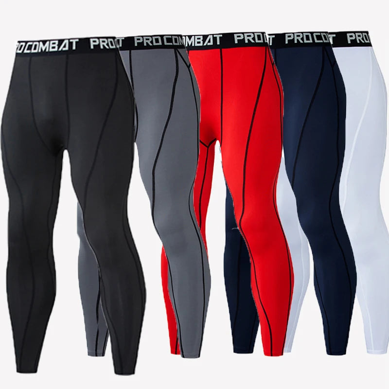 Mens Compression Pants Quick Dry Fit Sports Running Tights For Training