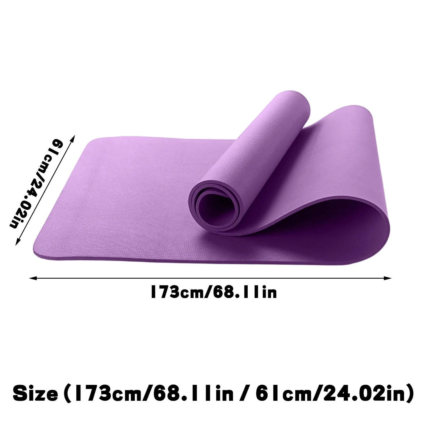 Foldable Yoga Mat Eco Friendly EVA Folding Travel Fitness Exercise Mat 173*61*0.4cm for Yoga Pilates & Floor Workouts