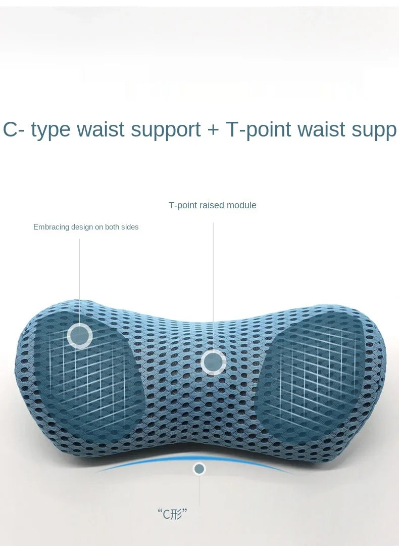 Car Seat Lumbar Cushion Memory Foam Pillow For Back Support In Car