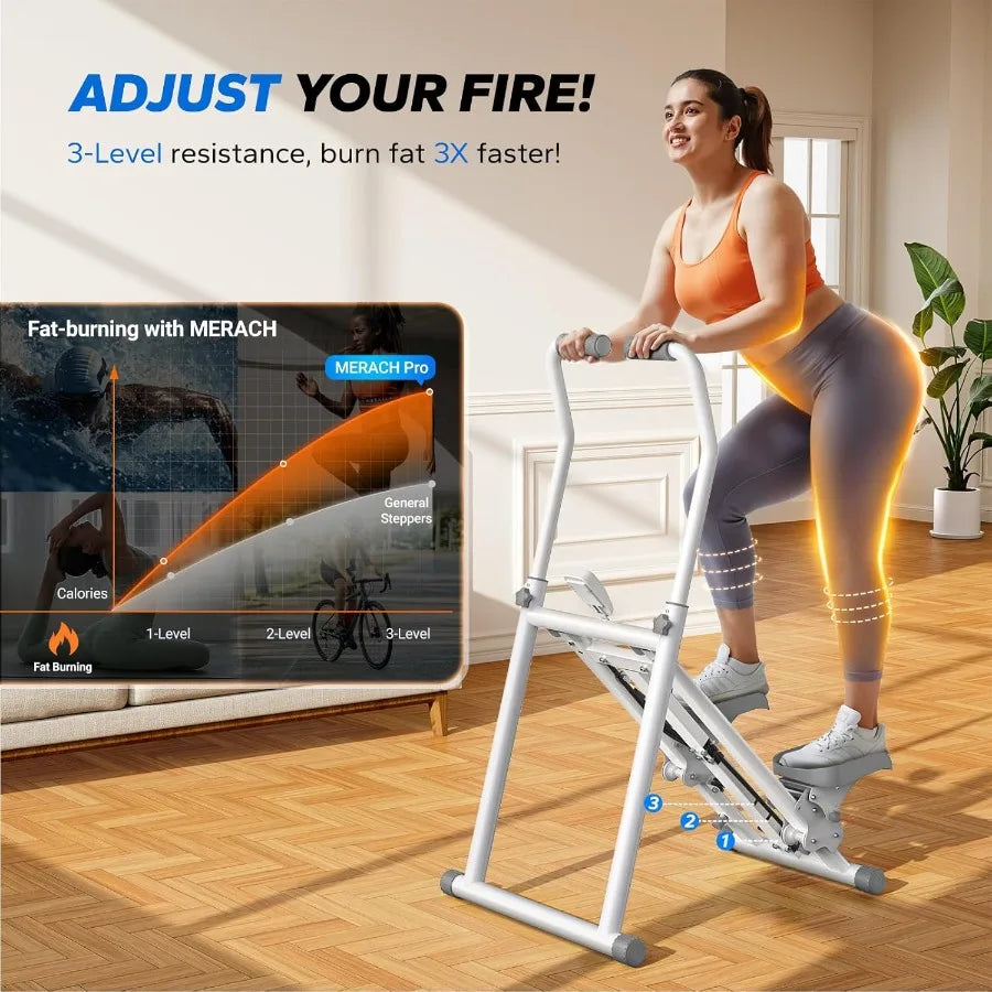 XMSJ Stair Stepper Pro 3 Level Resistance Stairmaster Home Gym