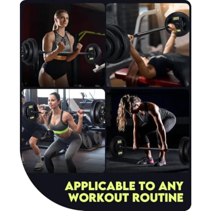 Barbell Weight Set for Lifting 45 LB Weight Bar Set with Adjustable Free Weights for Workout Bar for Exercise Build Muscle in H