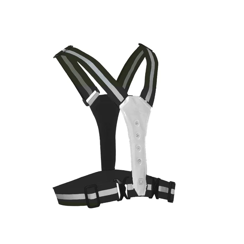 LED HighVisibility Reflective Safety Vest Nighttime Running Cycling Apparel Adjustable