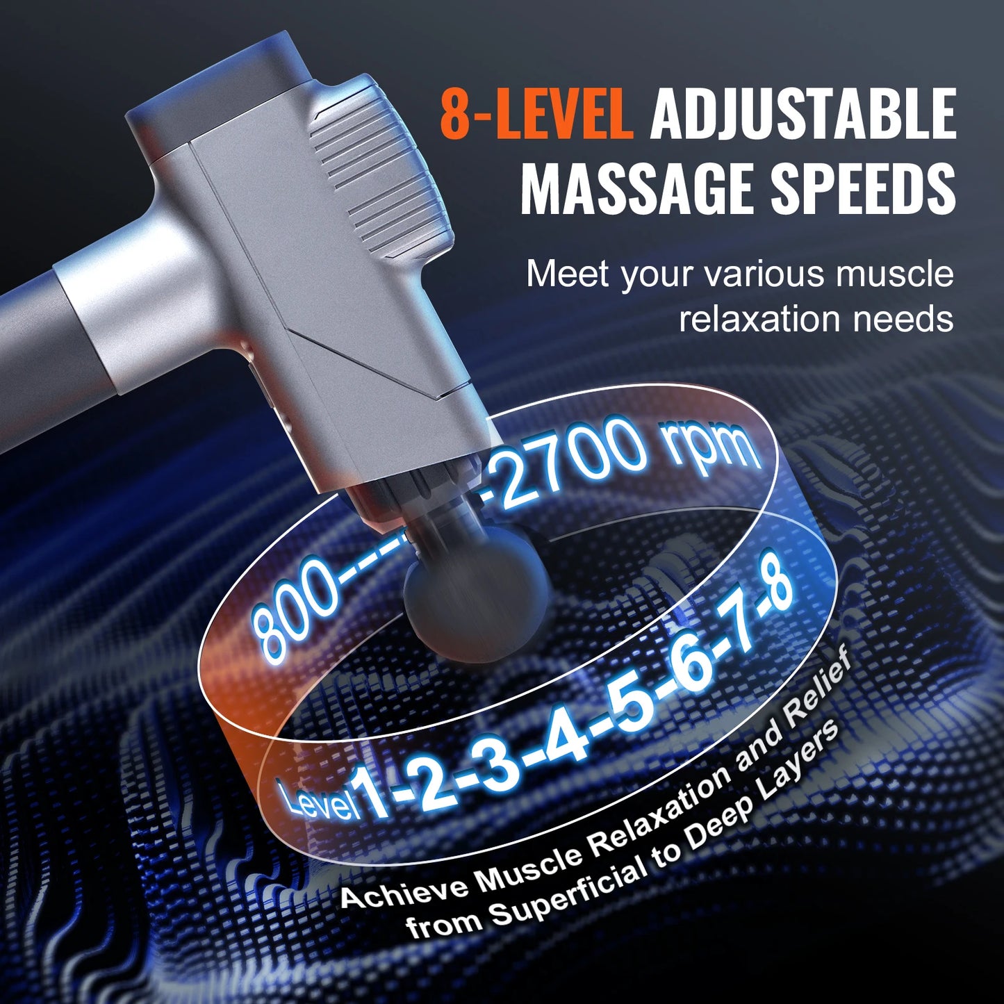 SucceBuy Massage Gun Deep Tissue Percussion 8 Speed Levels
