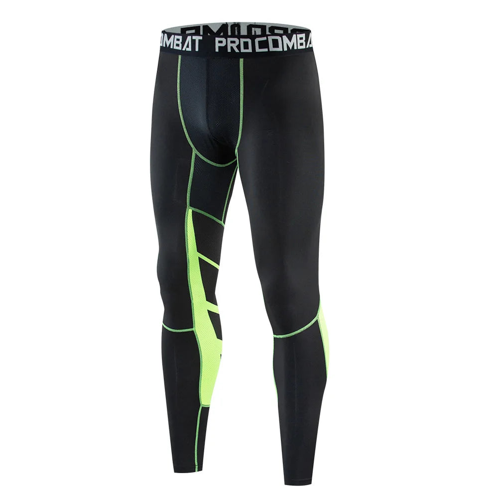 Mens Compression Pants Quick Dry Fit Sports Running Tights For Training