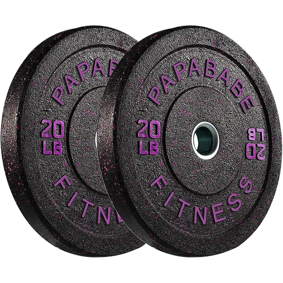 XMSJ Weight Plates Rubber Bumper Set For Barbell Training