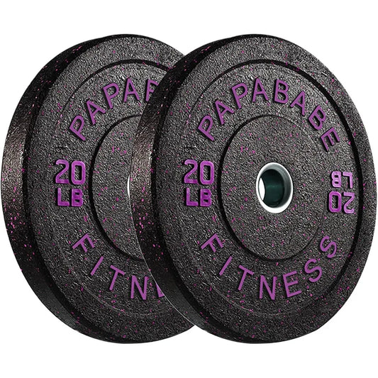 XMSJ Weight Plates Rubber Bumper Set For Barbell Training