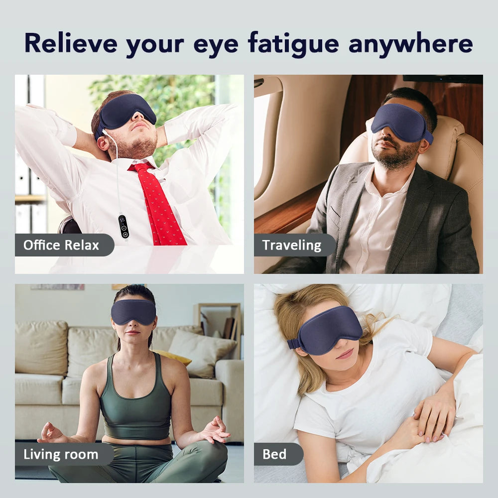 PASTSKY 3D Hot Compress Eye Mask With Massage
