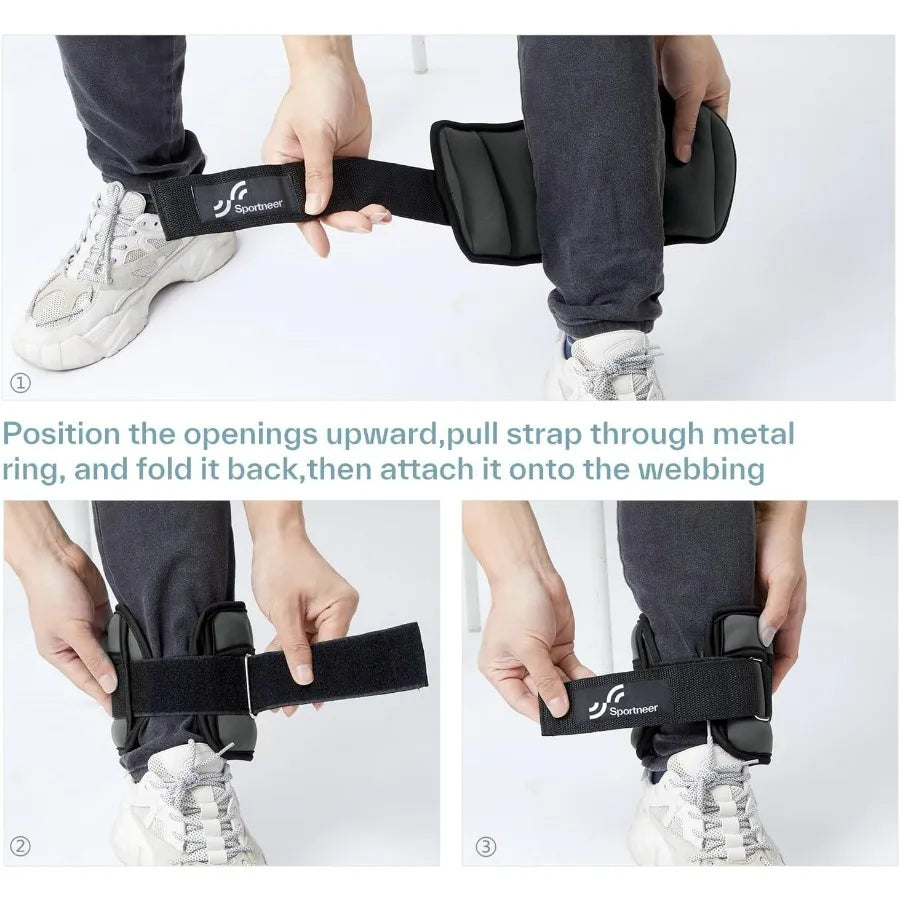 LISM Adjustable Ankle Weights for Fitness Walking and Strength Training