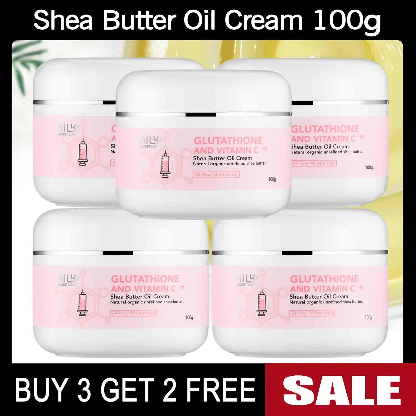 AILKE Vitamin C Brightening Cream Hydrating Face and Body Lotion