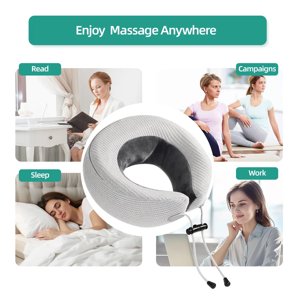 Viladepot U Shaped Neck Massager Pillow Kneading Heat