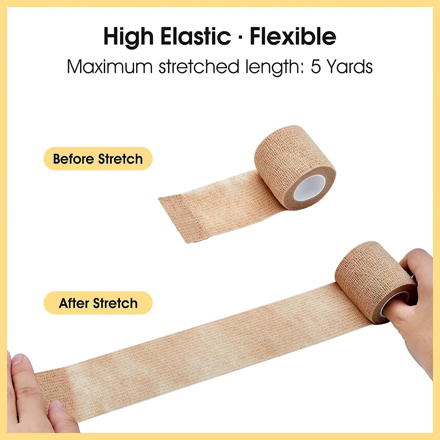 Elastic Self Adhesive Bandage Tape For Sports Wounds And Supports