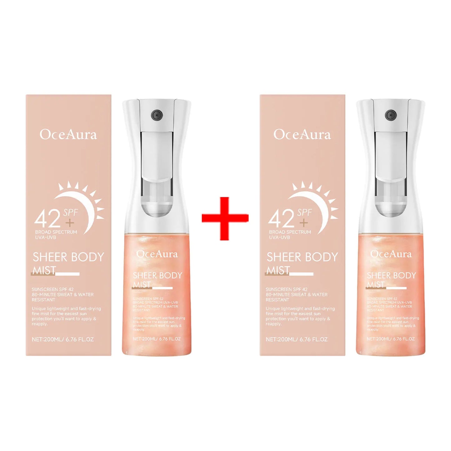 OceAura Facial Sunscreen Spray Moisturizing Rapid Absorption Sunblock