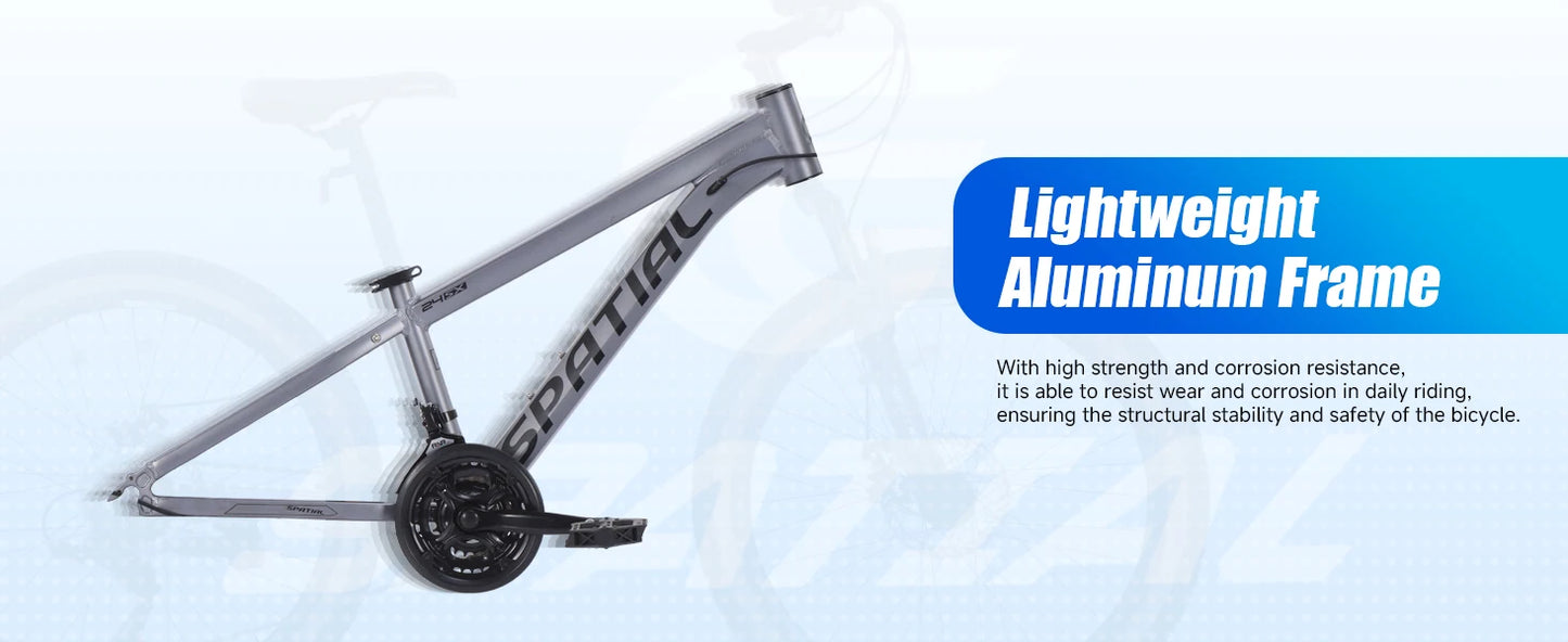 Spatial Mountain Bike Unisex 21 Speed HighPerformanceSeries AluminumAlloy DualDiscBrakes