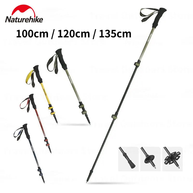 Naturehike Carbon Fiber Telescopic Trekking Pole Outdoor Hiking