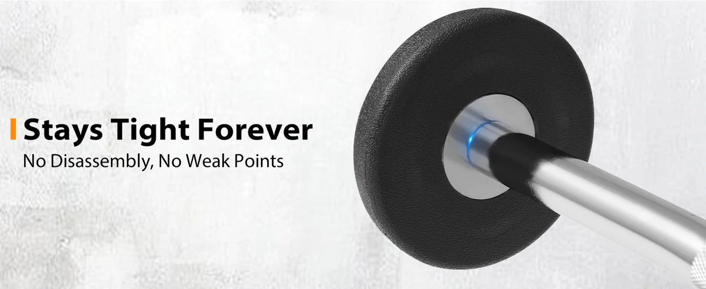 Fixed Barbell and Pre Loaded EZ Curl Bar PVC Weight Set for Strength Training Equipment