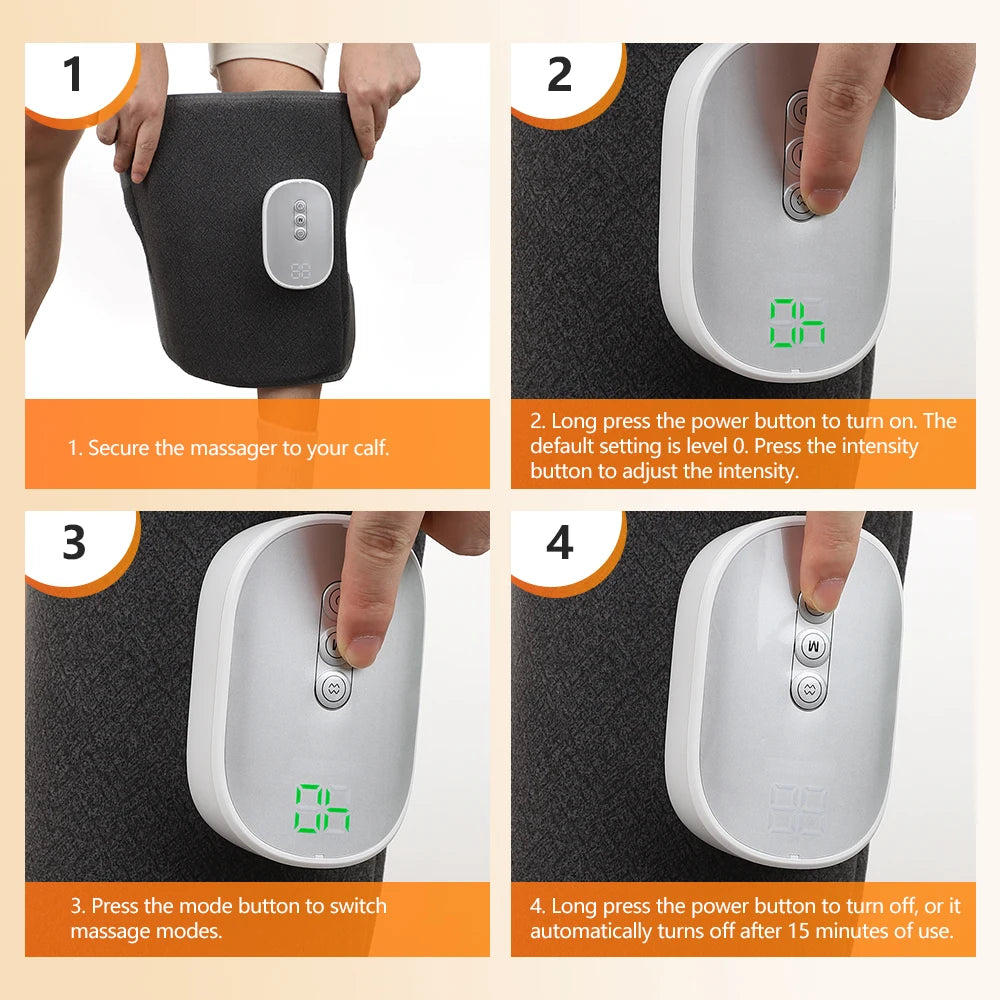 Wireless Air Pressure Calf Massager Electric 4/3 Mode Airbag Compresstion Leg Massage Foot Calf Muscle Relax Relieve Fatigue