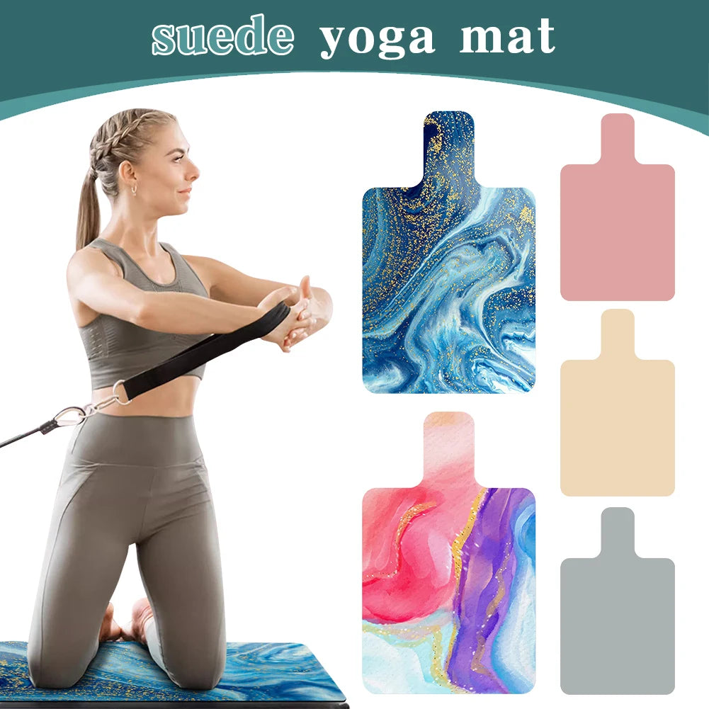 Pilates Reformer Mat Sweat Absorbent Suede Rubber Non Slip For Balance Training
