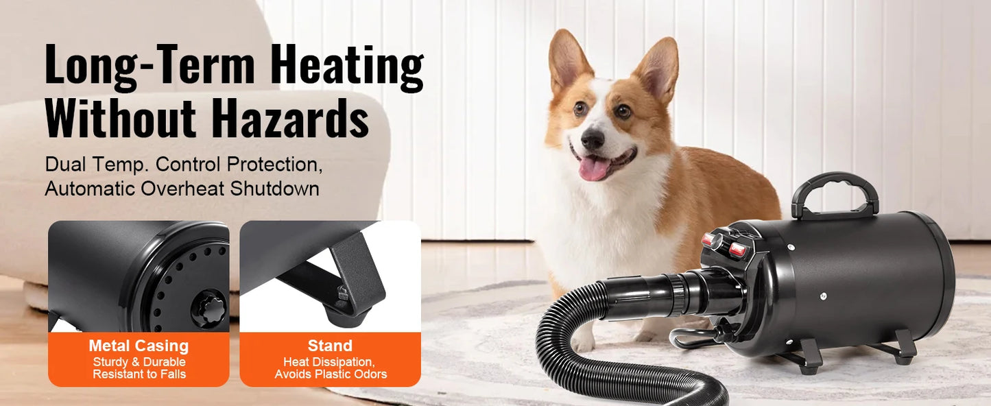 SucceBuy Dog Dryer With Adjustable Speed Temperature Control