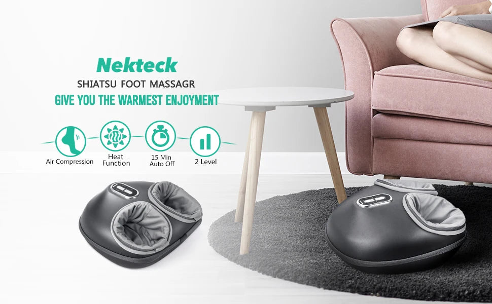 Nekteck Foot Massager With Heating Therapy And Air Compression