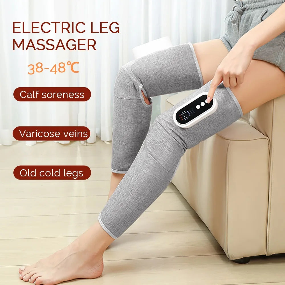 Foreverlily Electric Leg And Knee Massager Wireless Thigh Calf Vibration Massager Air Pressure Leg Relaxation Kneading Massager